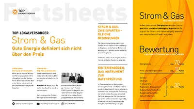 PDF-Dokument mit Fakten zur jährlichen Auszeichnung in der Sparte Strom und Gas des TOP-Lokalversorger-Siegels.